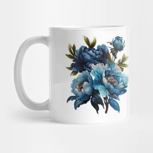 Blue Peonies Mug